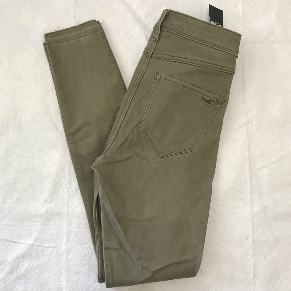 Hollister High Rise Green Skinny Jeans